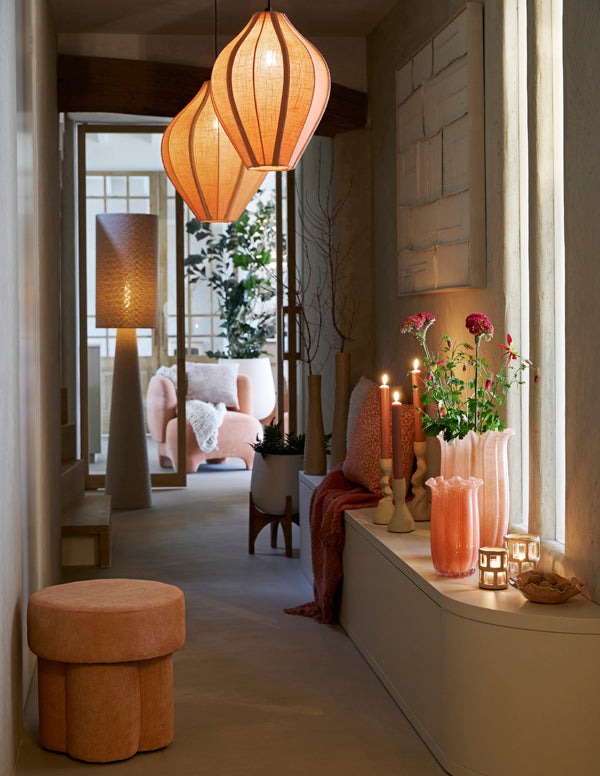 Floor lamp 40x165 cm MIKKEL bouclé sand