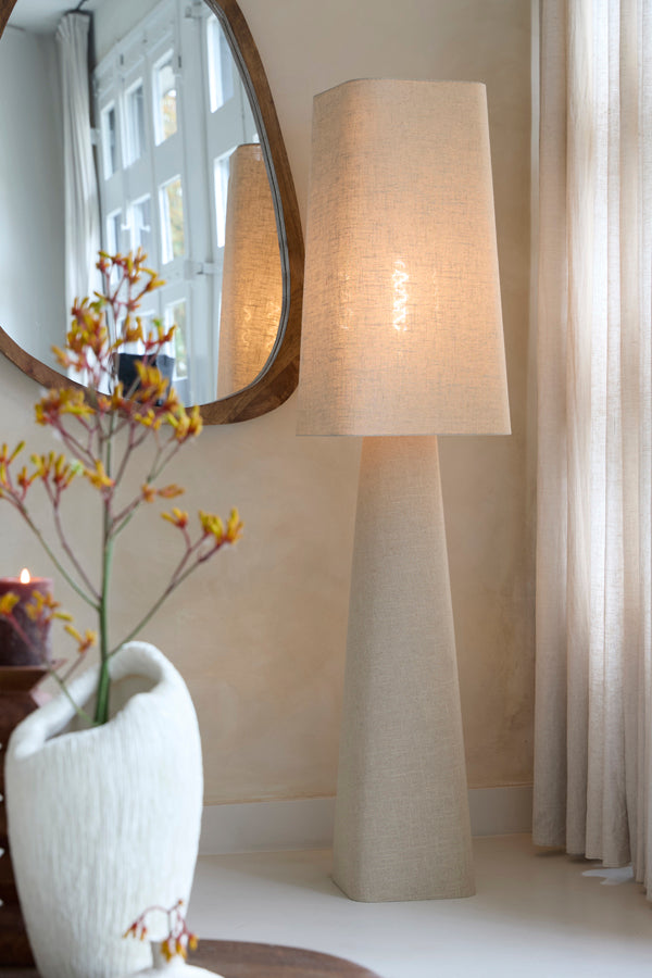 Floor lamp 40x40x176 cm MIKKO linen natural