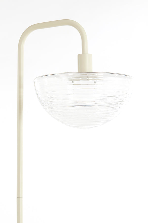 Floor lamp 43x30x165 cm BAYLIE matt cream+clear glass
