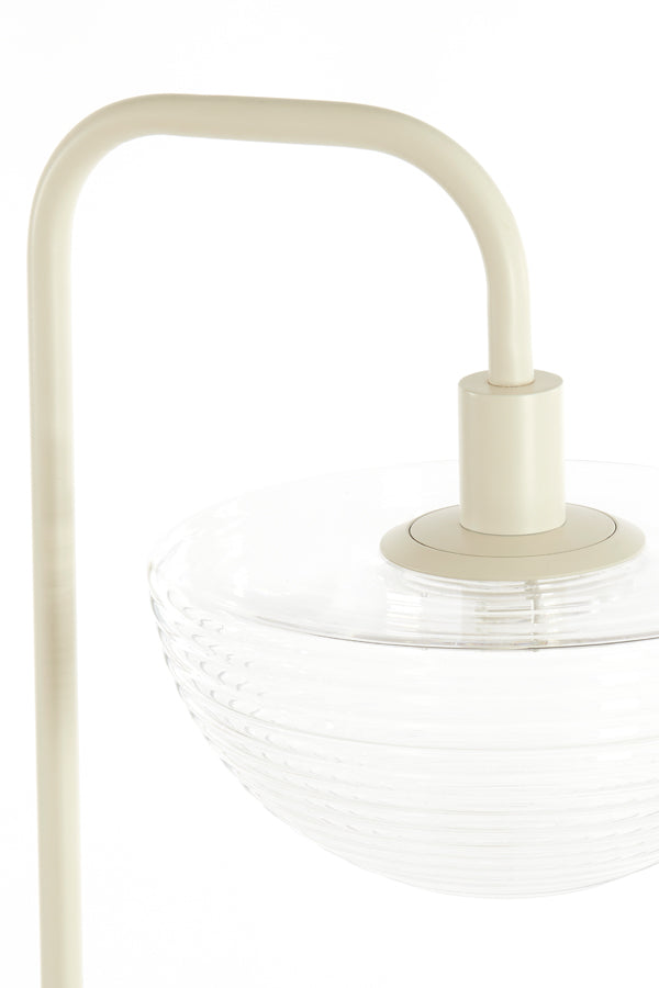 Floor lamp 43x30x165 cm BAYLIE matt cream+clear glass