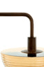 Floor lamp 43x30x165 cm BAYLIE wood print d brown+brown glas
