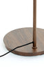 Floor lamp 43x30x165 cm BAYLIE wood print d brown+brown glas