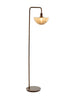 Floor lamp 43x30x165 cm BAYLIE wood print d brown+brown glas