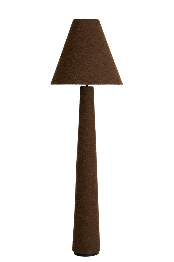 Floor lamp 50x168 cm DEVIA bouclé brown