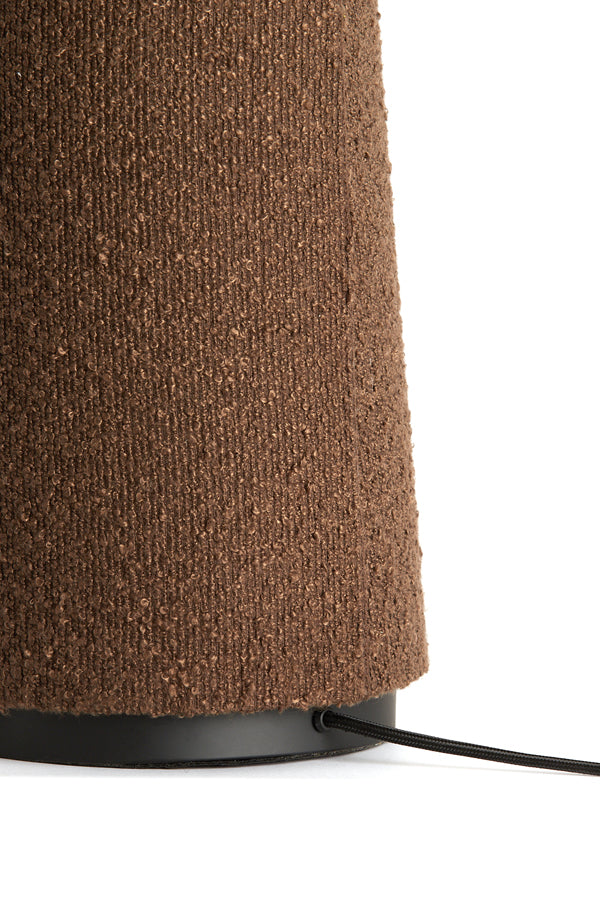 Floor lamp 50x168 cm DEVIA bouclé brown