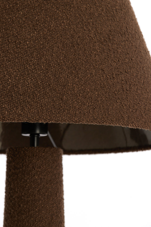 Floor lamp 50x168 cm DEVIA bouclé brown