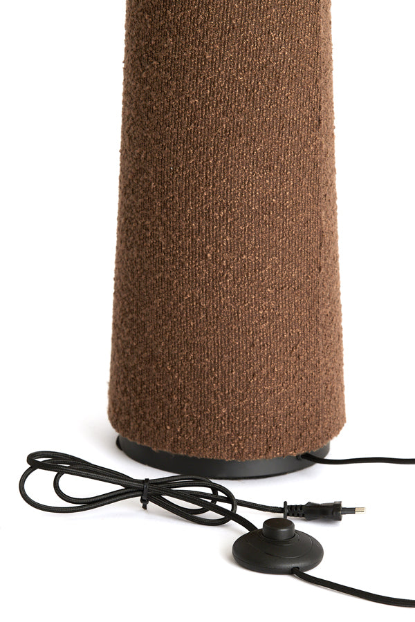 Floor lamp 50x168 cm DEVIA bouclé brown