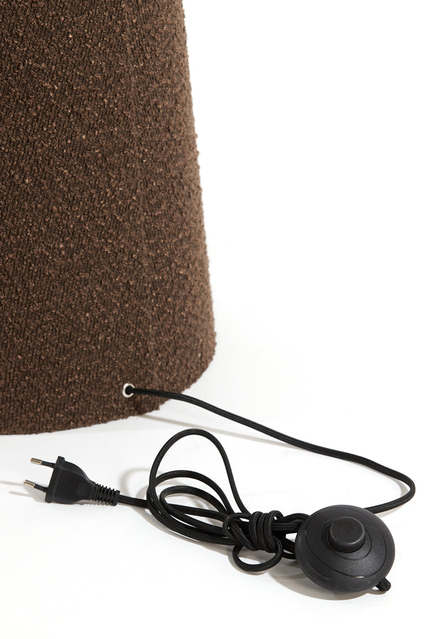 Floor lamp 38x180 cm MICKY bouclé brown