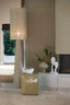 Floor lamp 38x180 cm MICKY linen olive green
