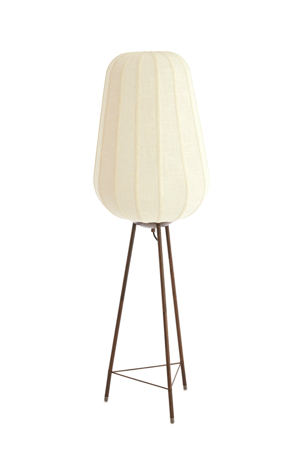 Floor lamp 42x133 cm BIBURY wood print dark brown+white
