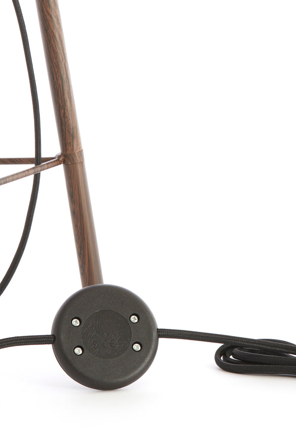 Floor lamp 42x133 cm BIBURY wood print dark brown+white