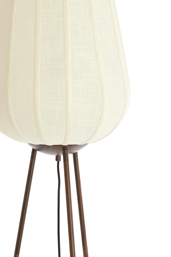 Floor lamp 42x133 cm BIBURY wood print dark brown+white
