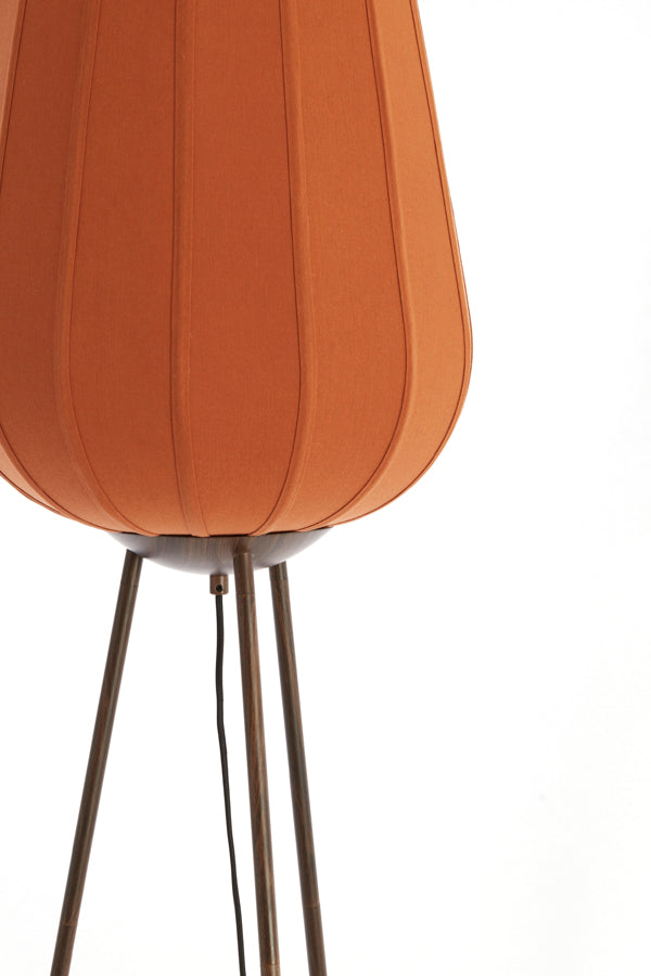 Floor lamp 42x133 cm BIBURY wood print dark brown+terra