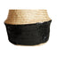 Black And Natural Medium Seagrass Basket