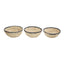 Lidi Set Of 3 Palm Leaf Baskets With Black Trim