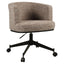 Dining chair Rochenne mocca linear swivel on wheels