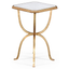 Octagonal Side Table in Églomisé and Gilded Iron