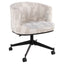 Dining chair Rochenne beige graffic swivel on wheels