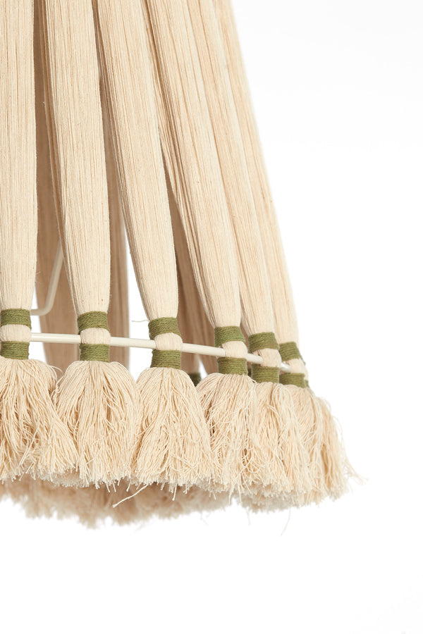 Shade round 41x42 cm LOA cream+green