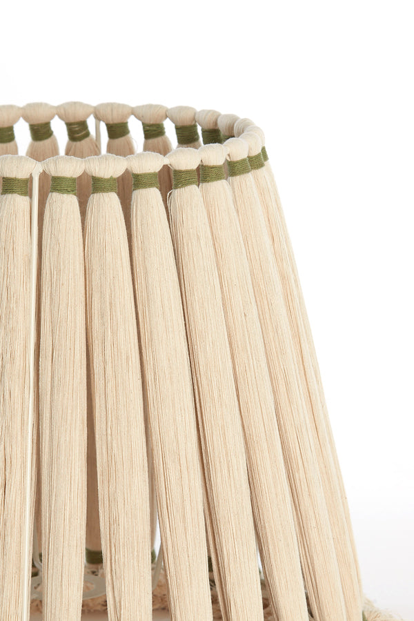 Shade round 41x42 cm LOA cream+green