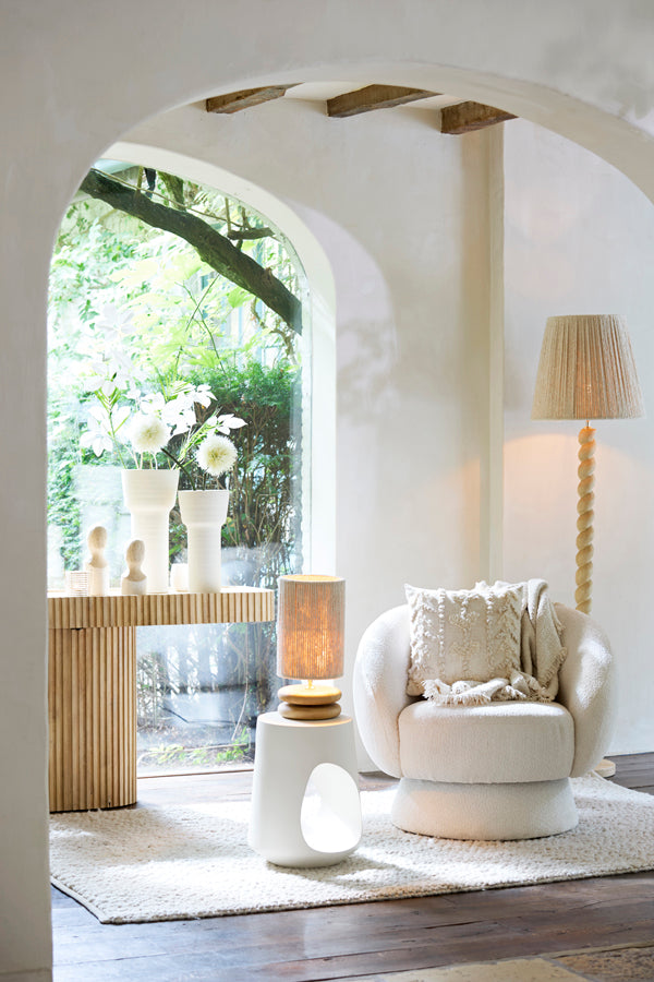 Shade round 45-30-40 cm MEDANA chenille cream