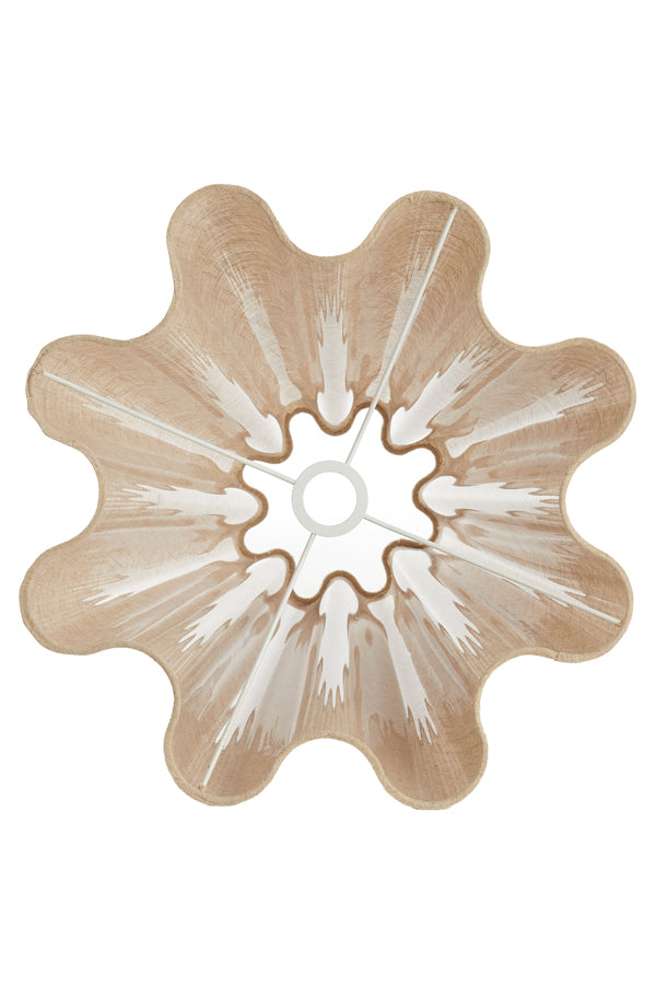 Shade round wave 50-18,5-45 cm BEZAHA linen natural