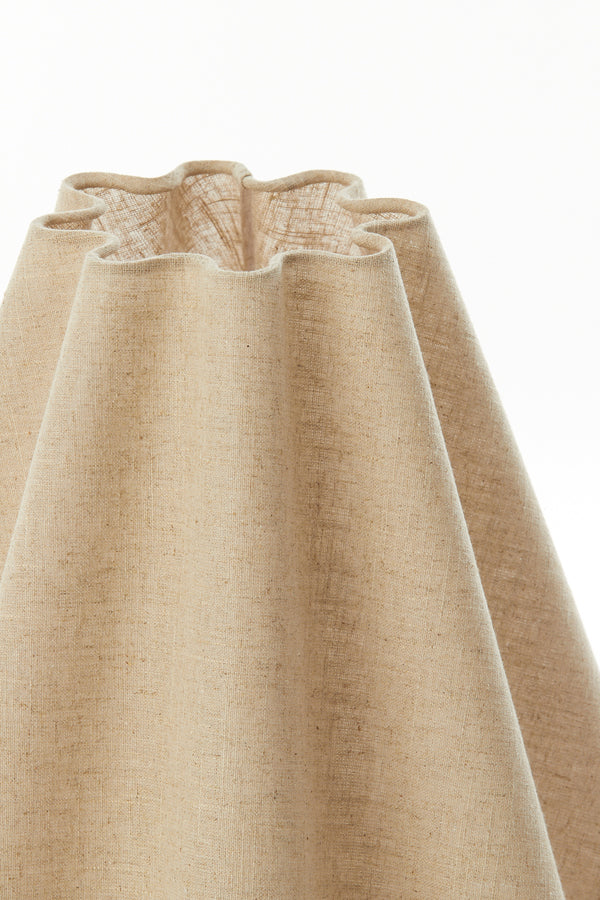 Shade round wave 50-18,5-45 cm BEZAHA linen natural