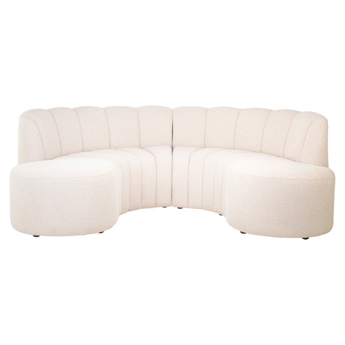 Dining bench Landmark lodge desert round - fully upholstered (Set of 2)