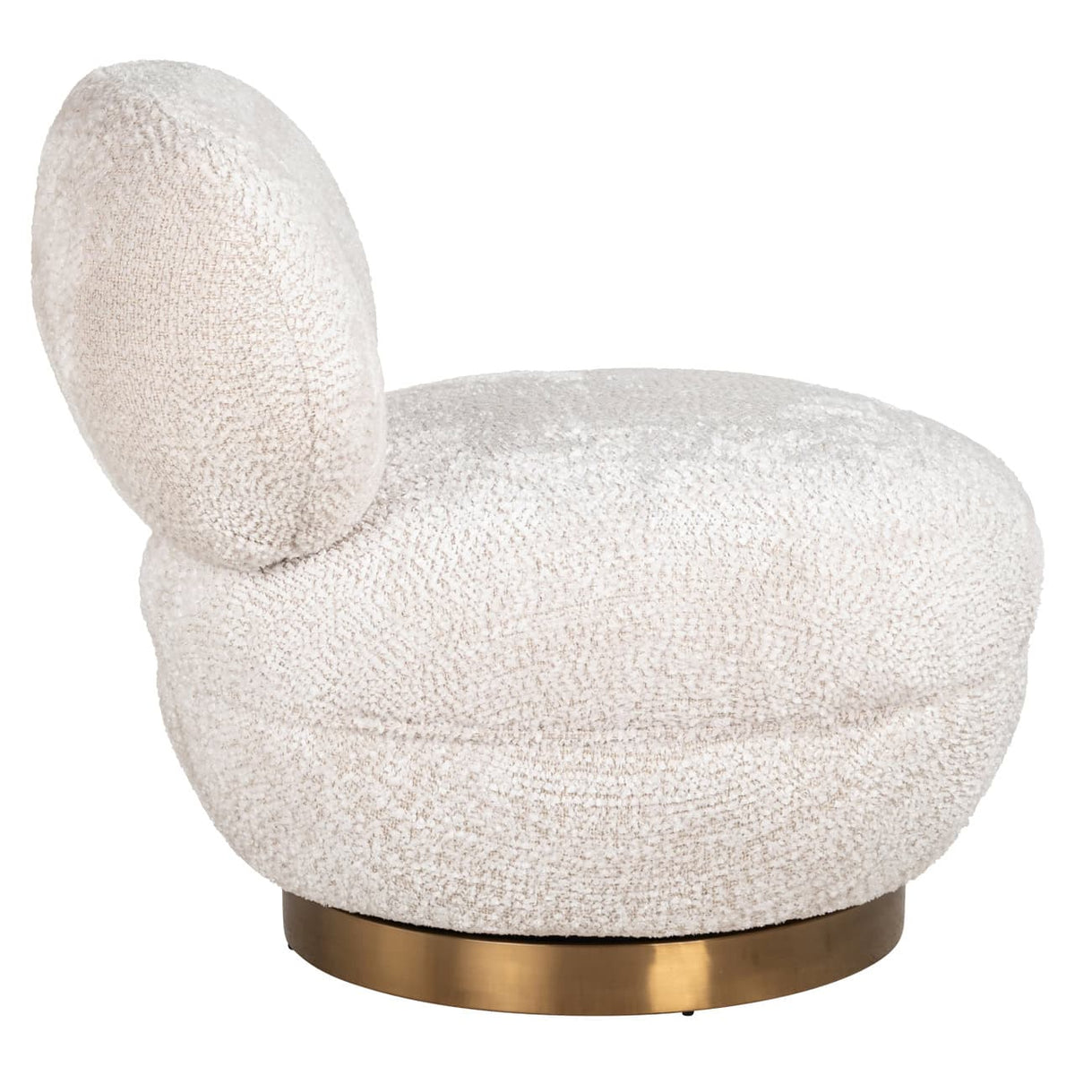Lounge chair Jace lovely cream swivel