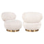 Lounge chair Jace lovely cream swivel