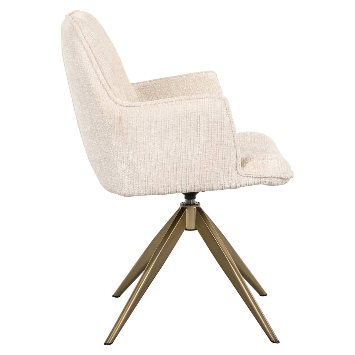 Dining chair Dakota niagara beige swivel with arm