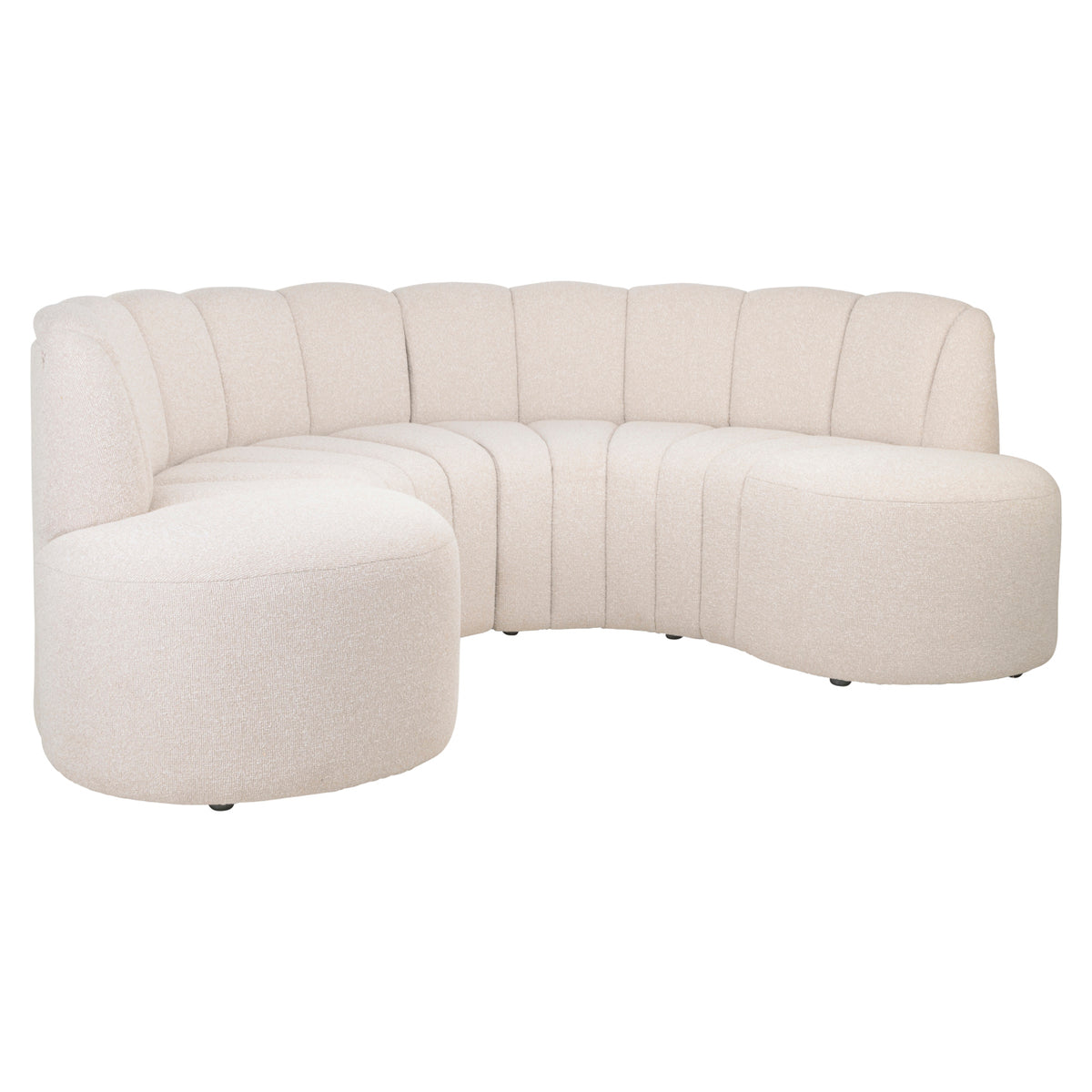 Dining bench Landmark lodge desert round - fully upholstered (Set of 2)