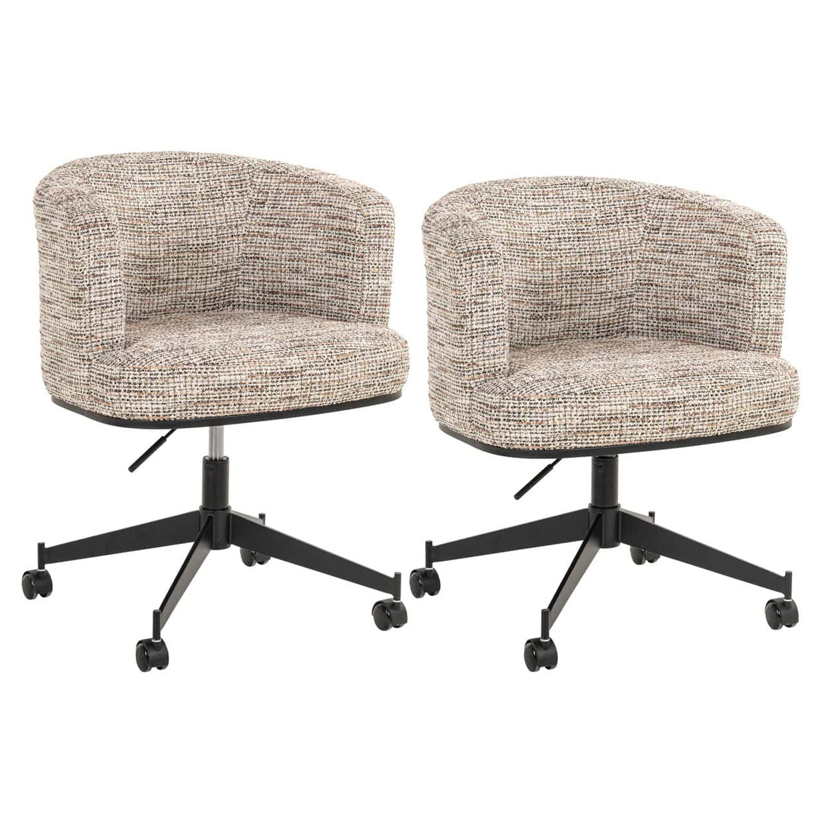 Dining chair Rochenne trendy nature swivel on wheels