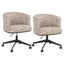 Dining chair Rochenne trendy nature swivel on wheels