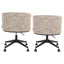 Dining chair Rochenne trendy nature swivel on wheels