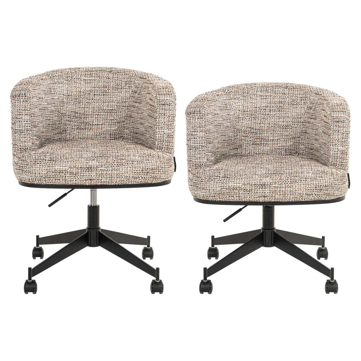 Dining chair Rochenne trendy nature swivel on wheels