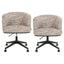 Dining chair Rochenne trendy nature swivel on wheels