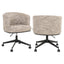 Dining chair Rochenne trendy nature swivel on wheels