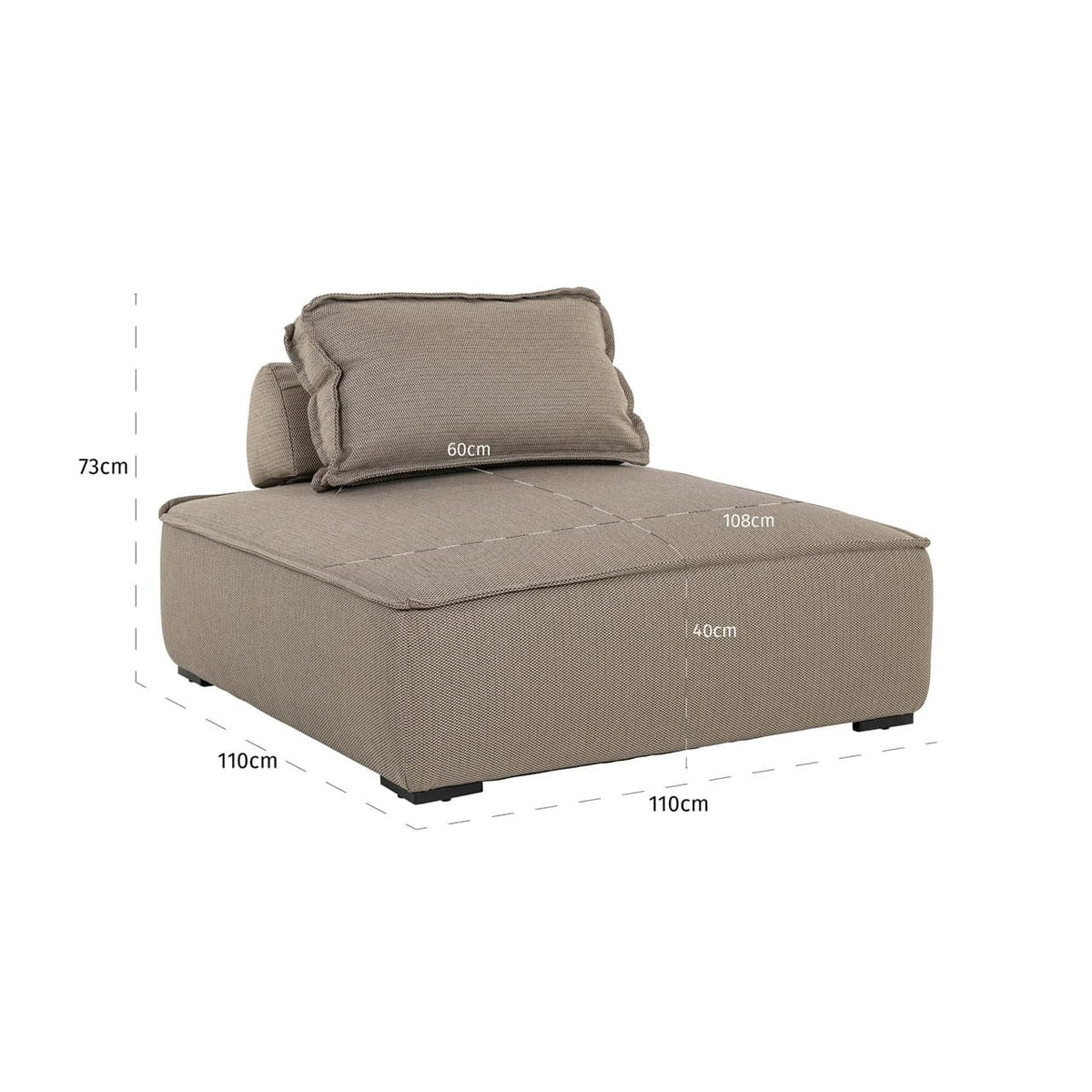 Outdoor lounge chair Jondal taupe