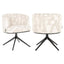 Dining chair Cheyenne beige graffic swivel