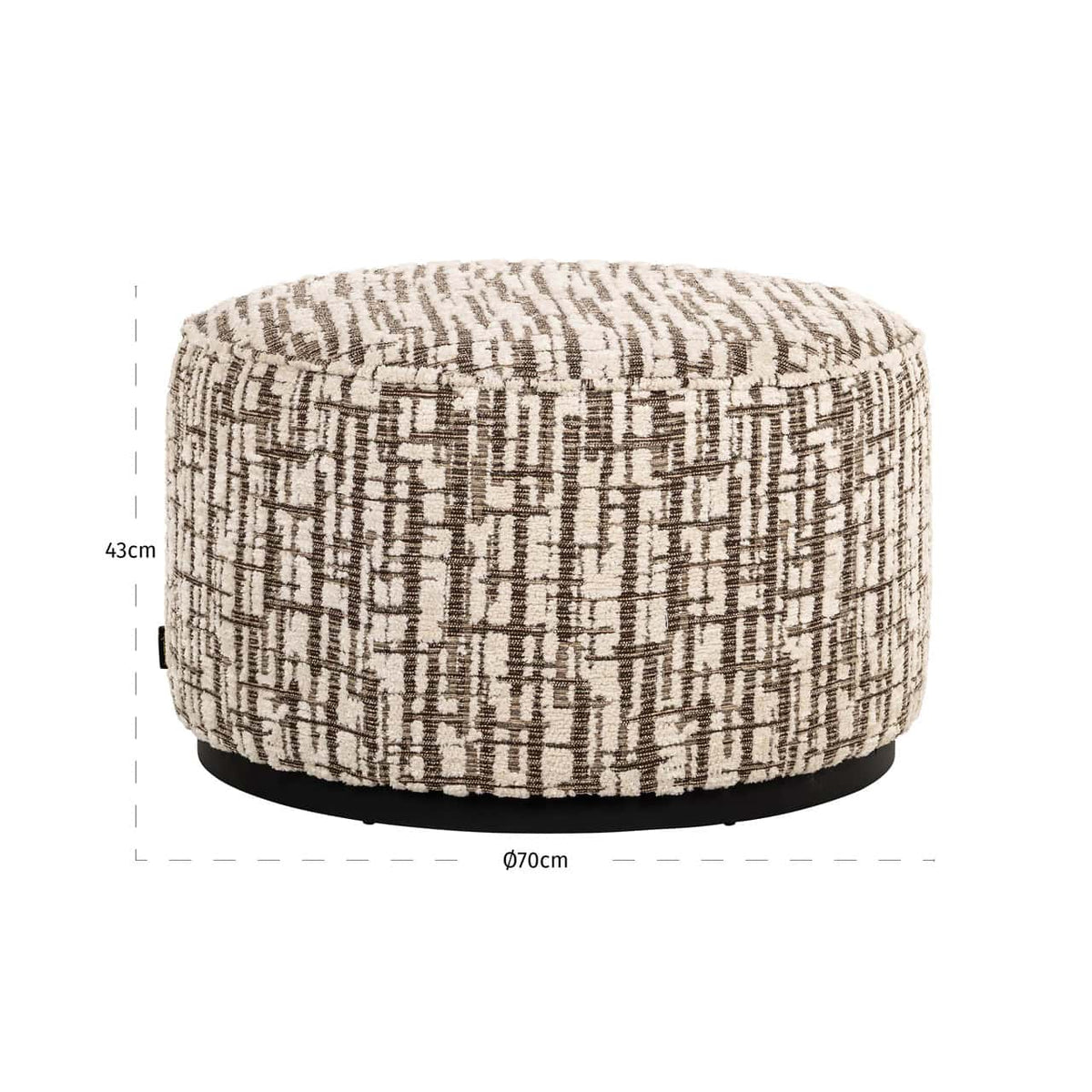Pouffe & Footstool Lexie cream 70Ã˜