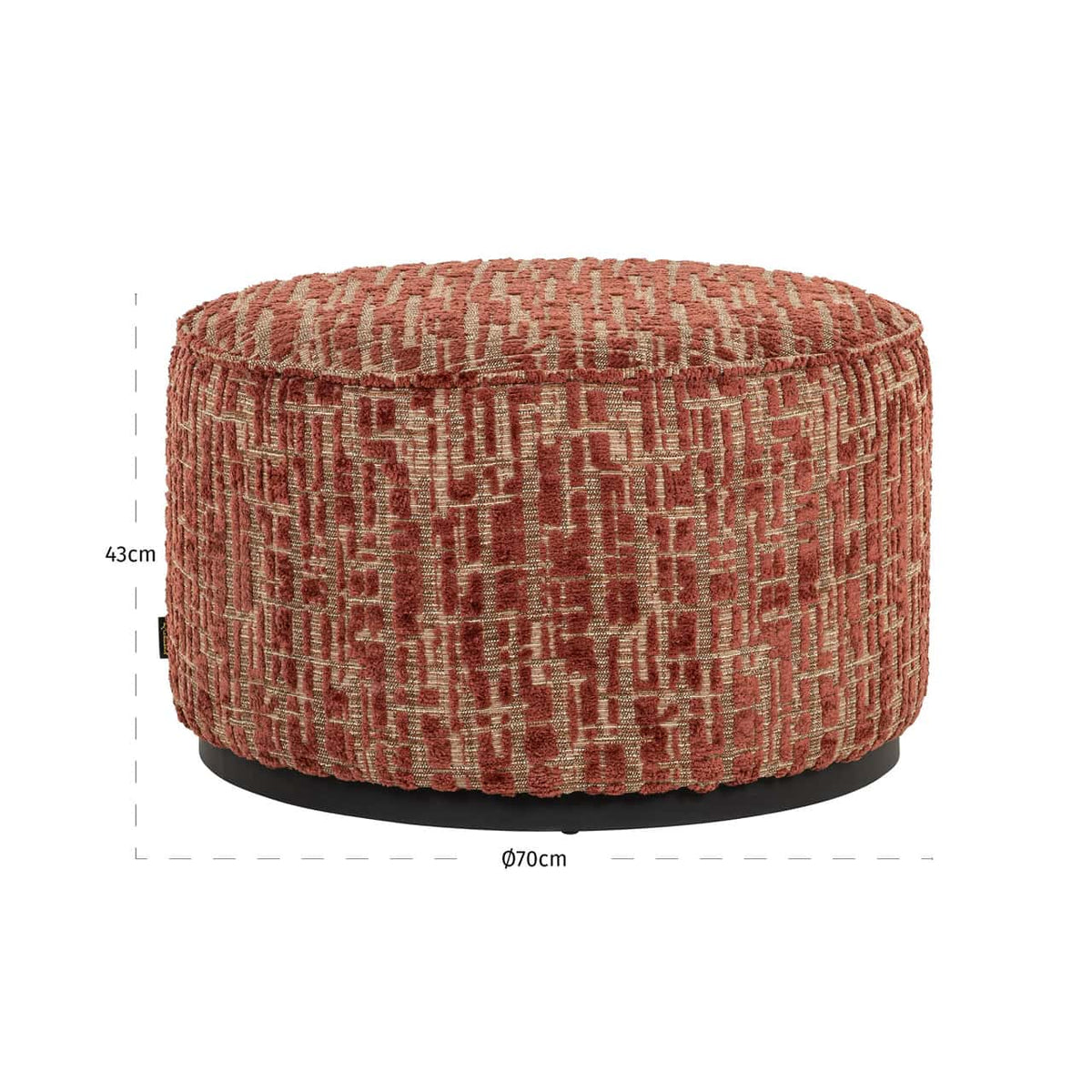 Pouffe & Footstool Lexie terra 70Ã˜