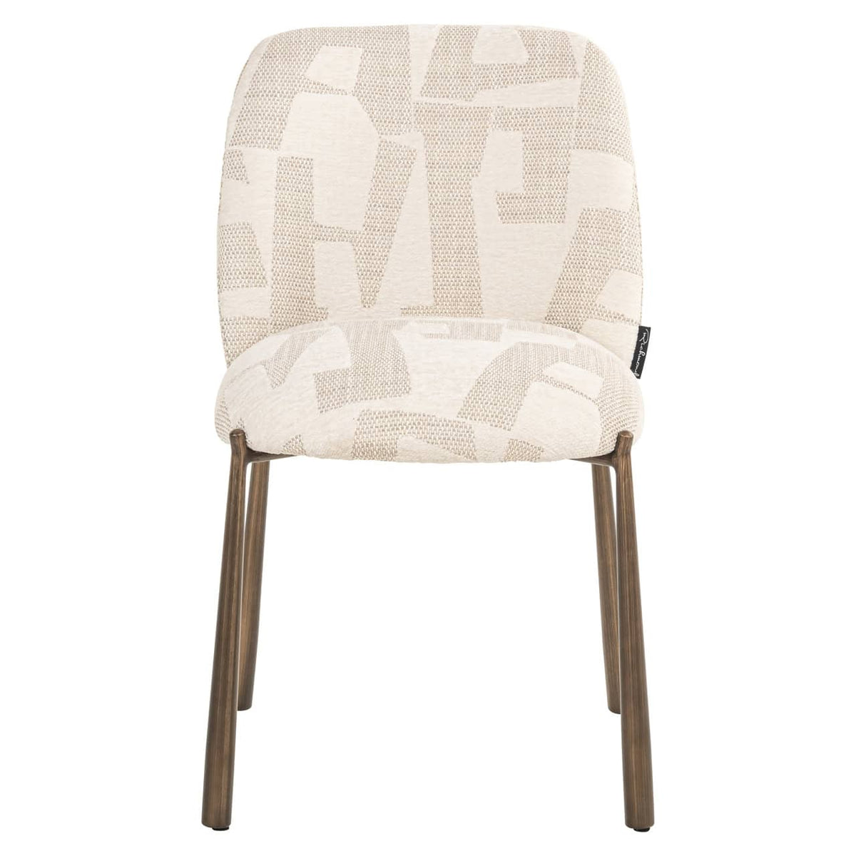 Dining chair Lana beige graffic (Set of 2)