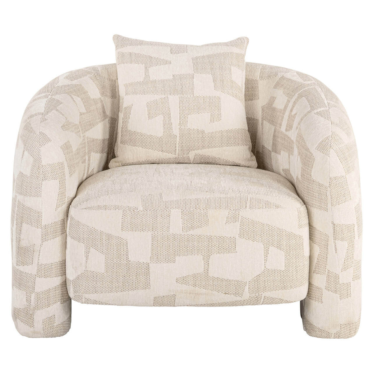 Lounge chair Tuscany beige graffic