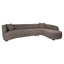 Sofa Pandora brown chunky lounge right