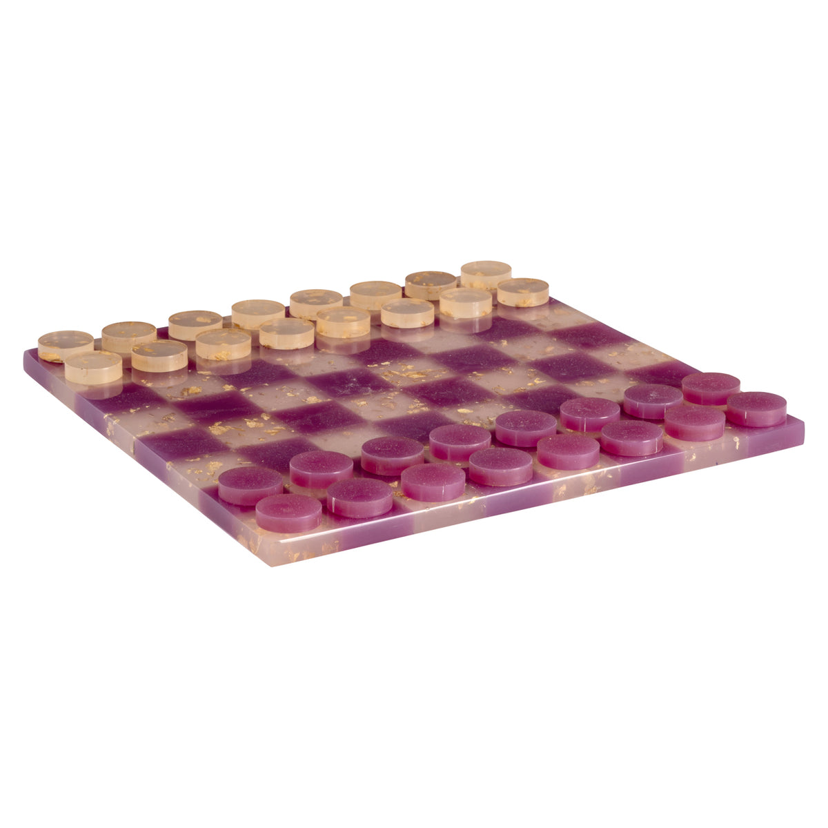 Decorative game Violet purple checkers set