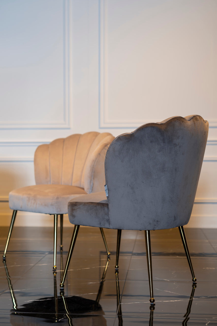 Dining chair Pippa khaki velvet