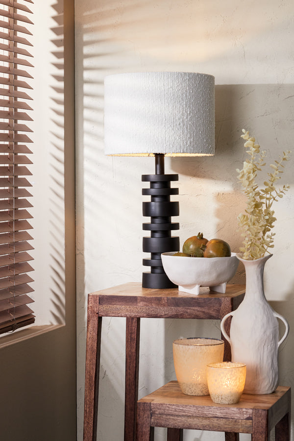 Shade cylinder 30-30-21 cm BOLERO white