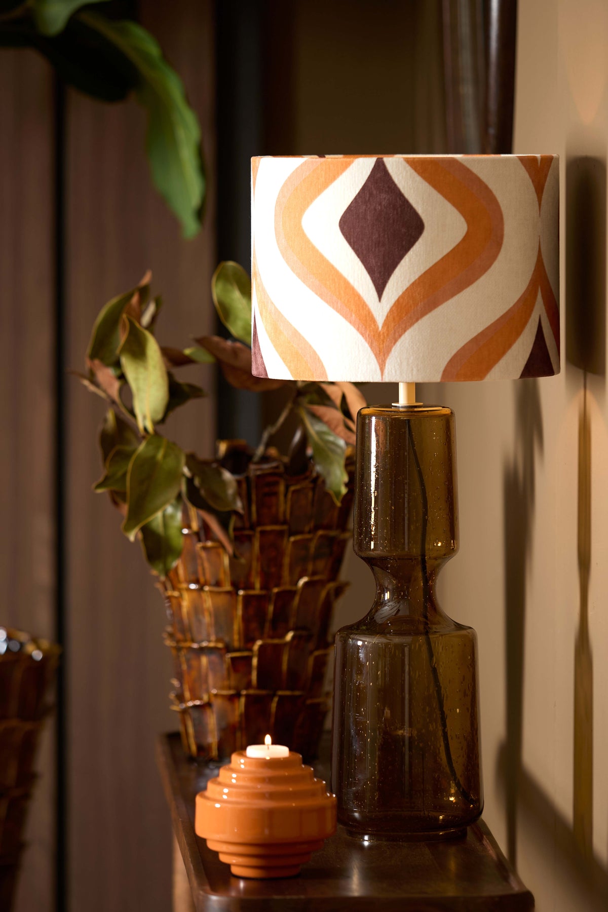 Shade cylinder 30-30-21 cm COOKIE brown