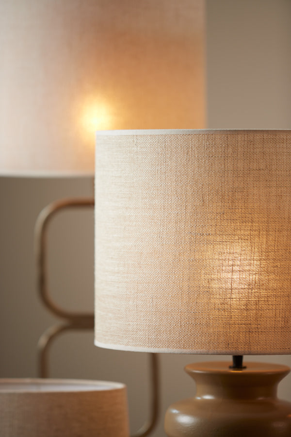 Shade cylinder 30-30-21 cm BRESKA pearl white